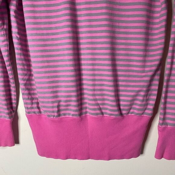 Victoria’s Secret Pink & Gray Striped Full Zip Hoodie - Picture 7 of 9